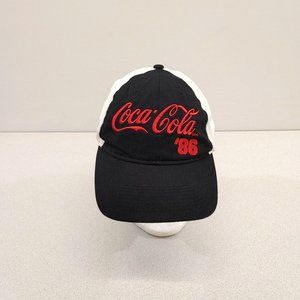 Coca Cola 86 Retro Baseball Cap Men's Black White Cotton Blend Snapback